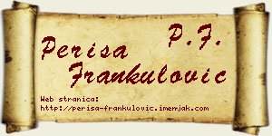 Periša Frankulović vizit kartica